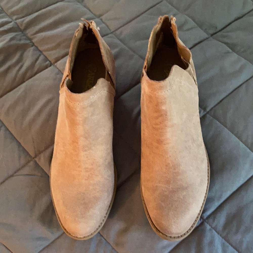 Tan booties
